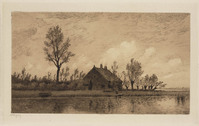 TvB G 5702
<br/>
Boederij aan de waterkant
<br/>
<em>Stengelin, Alphonse (1852-1938)</em>
